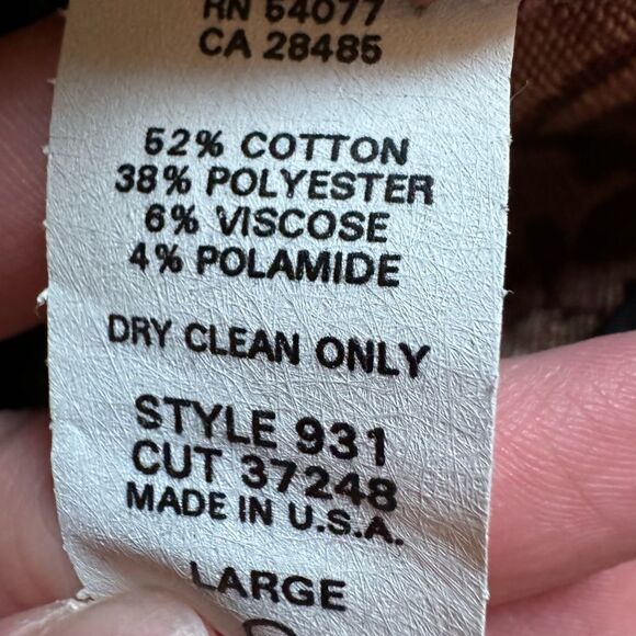 Carol Anderson by Invitation Floral Canvas Jacket Size Large Button Up - Picture 4 of 7